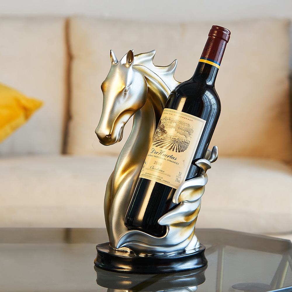 Resin Horse Wine Bottle Holder