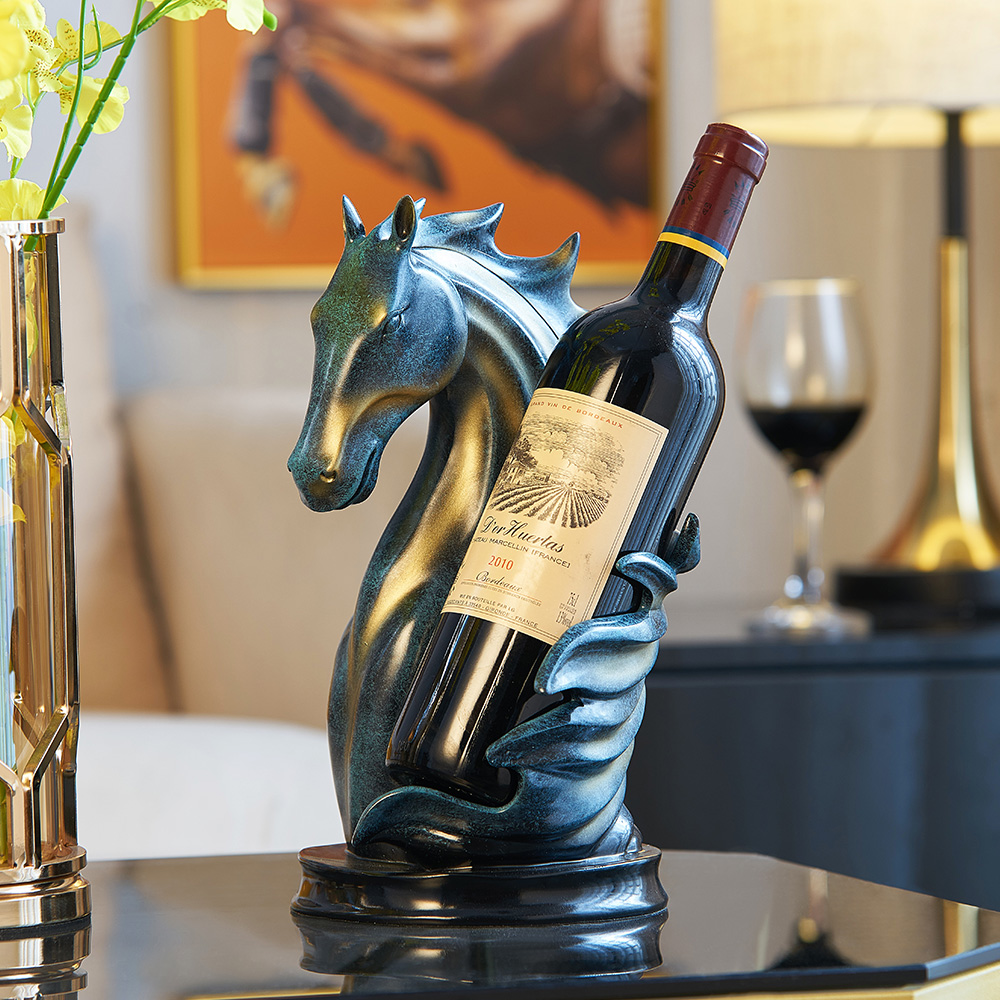 Resin Horse Wine Bottle Holder