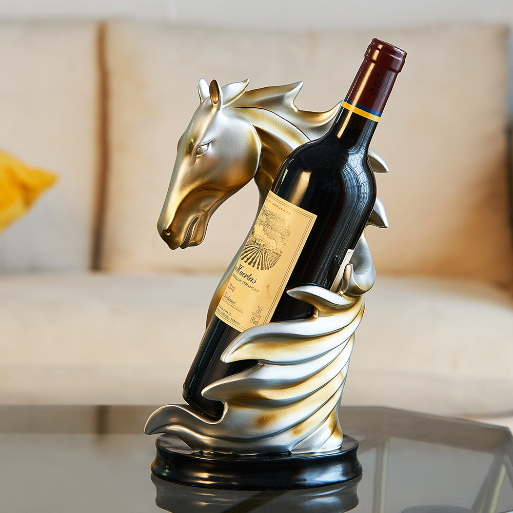 Resin Horse Wine Bottle Holder