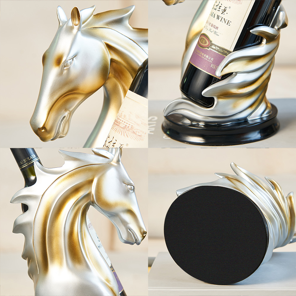 Resin Horse Wine Bottle Holder