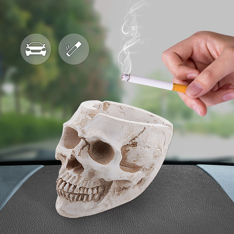 Resin Human Skull Ash Tray Resin Human Skull Ash Tray