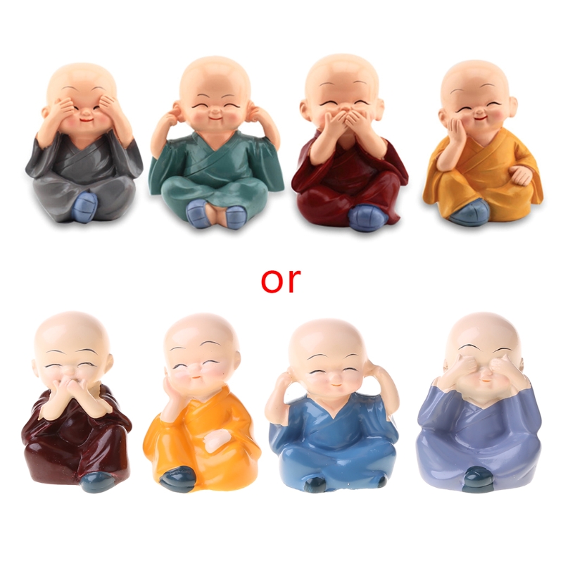 Resin Little Monk Statue Set (4pcs) Resin Little Monk Statue Set (4pcs)