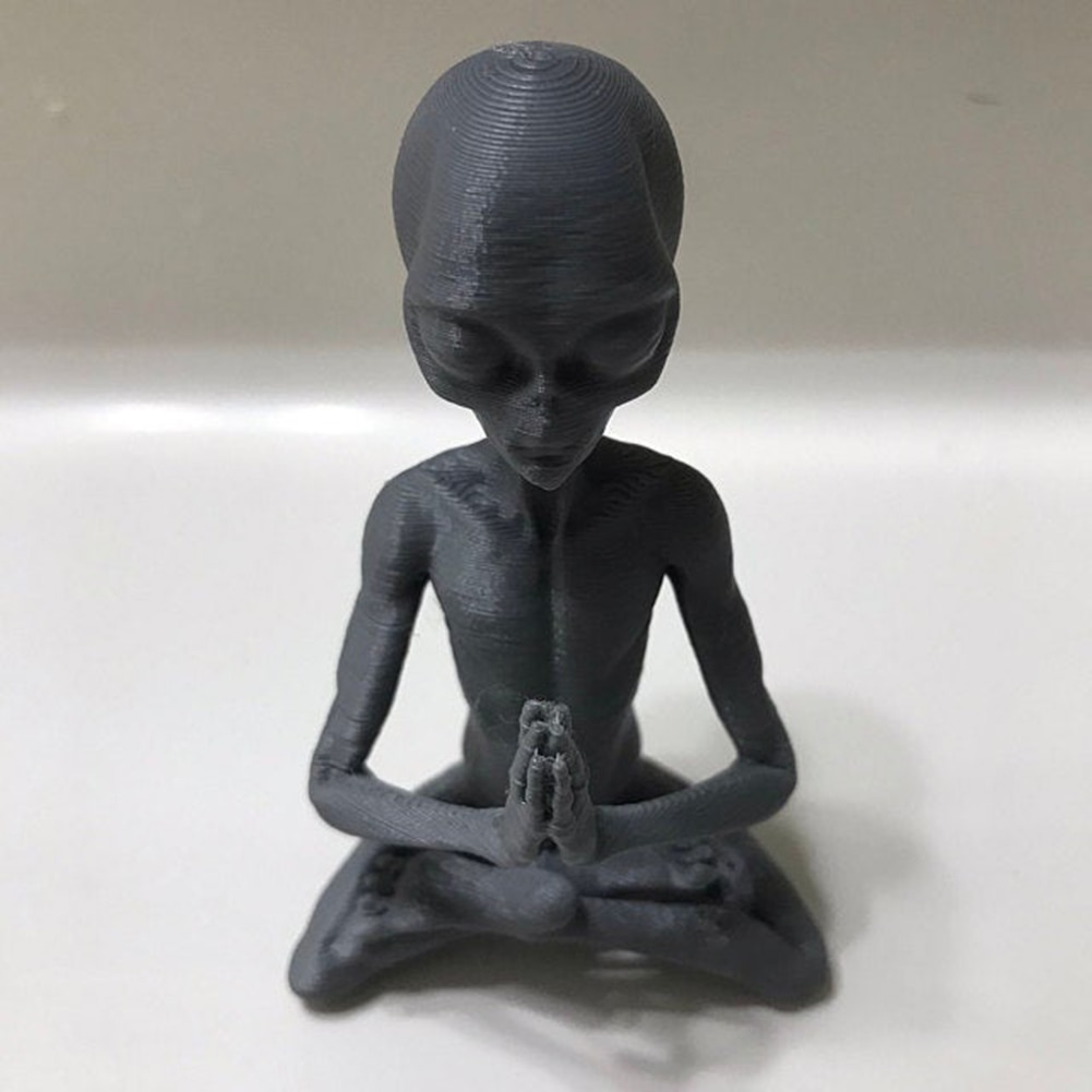 Resin Meditating Alien Garden Ornament