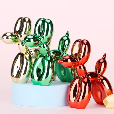 Resin Mini Balloon Dog Decor