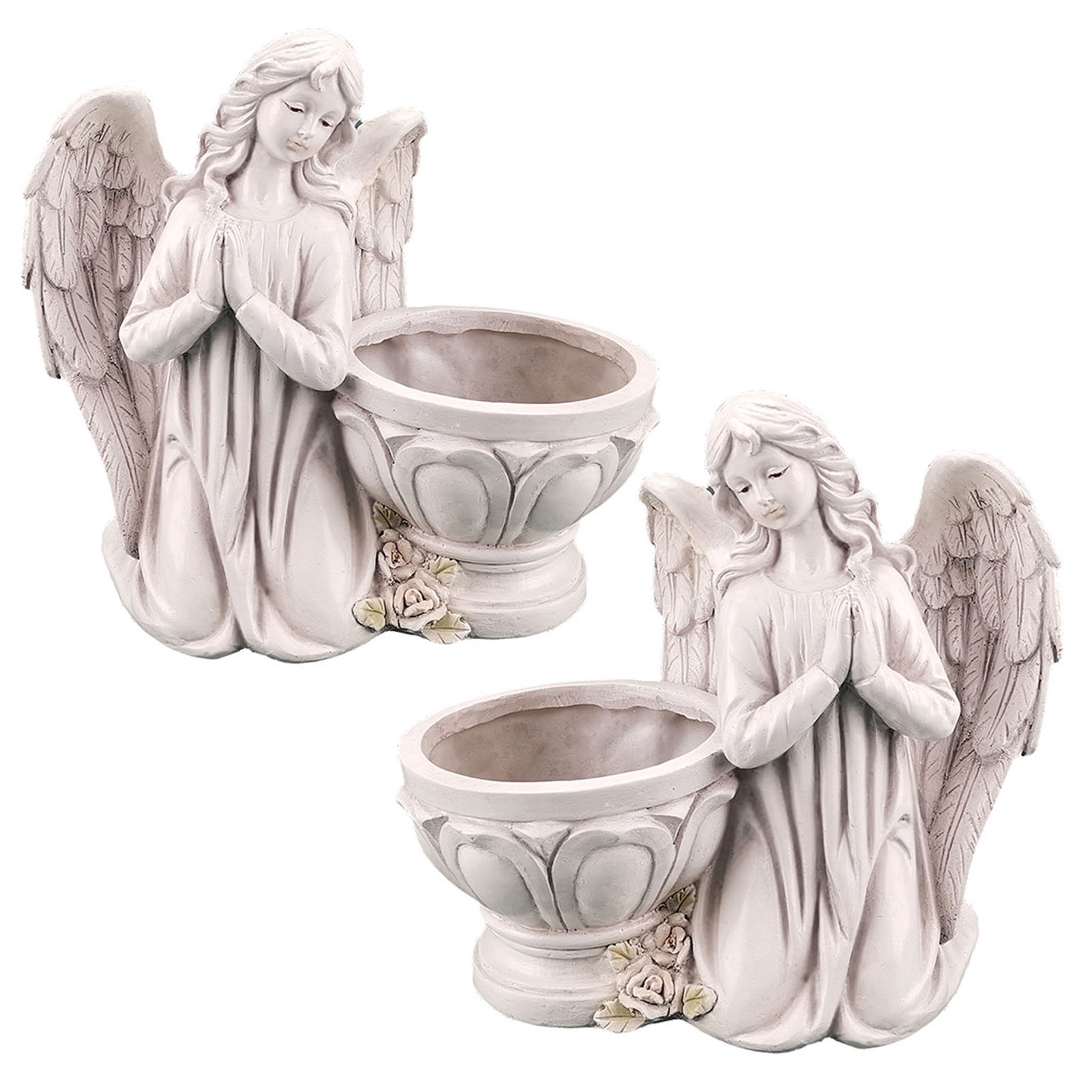 Resin Praying Angel Candle Holder Resin Praying Angel Candle Holder