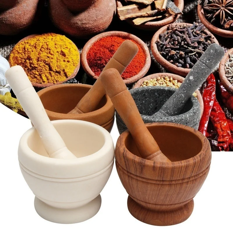 Resin Setmortar and Pestle Garlic Herb Spice Mixing Grinding Crusher Bowl Restaurant Kitchen Tools Resin Setmortar and Pestle Garlic Herb Spice Mixing Grinding Crusher Bowl Restaurant Kitchen Tools