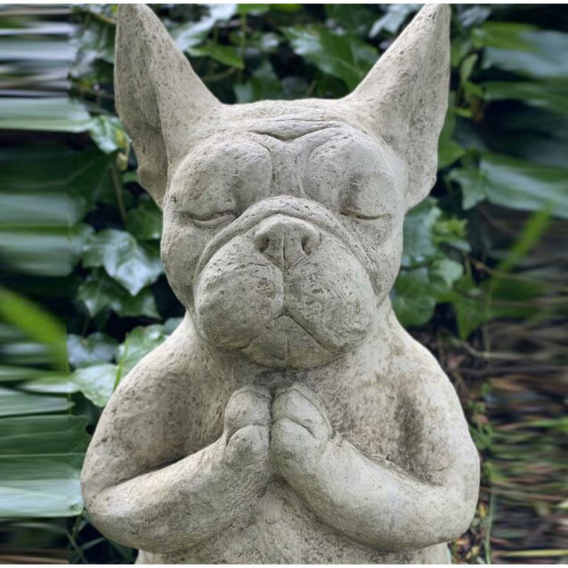 Resin Sitting Meditation Dog Statue