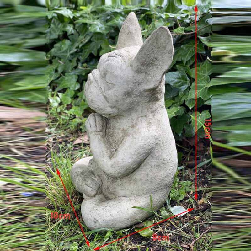Resin Sitting Meditation Dog Statue