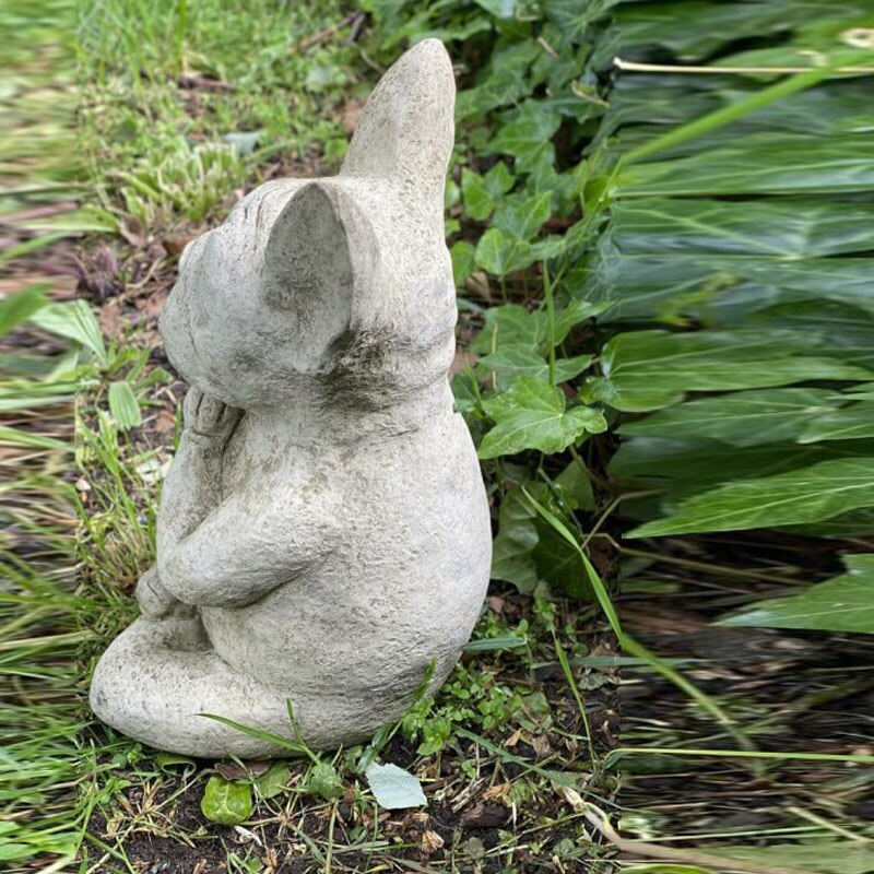 Resin Sitting Meditation Dog Statue