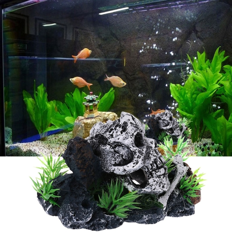 Resin Skull Fish Tank Ornament Resin Skull Fish Tank Ornament