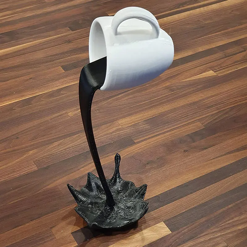 Resin Statues Floating Coffee Cup Art Sculpture Kitchen Home Decor Statue Crafts Spilling Magic Pouring Liquid Splash Resin Statues Floating Coffee Cup Art Sculpture Kitchen Home Decor Statue Crafts Spilling Magic Pouring Liquid Splash