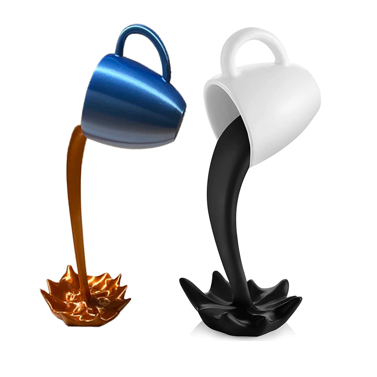 Resin Statues Floating Coffee Cup Art Sculpture Kitchen Home Decor Statue Crafts Spilling Magic Pouring Liquid Splash Resin Statues Floating Coffee Cup Art Sculpture Kitchen Home Decor Statue Crafts Spilling Magic Pouring Liquid Splash