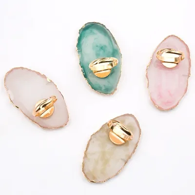 Resin Stone Nail Art Palette Ring