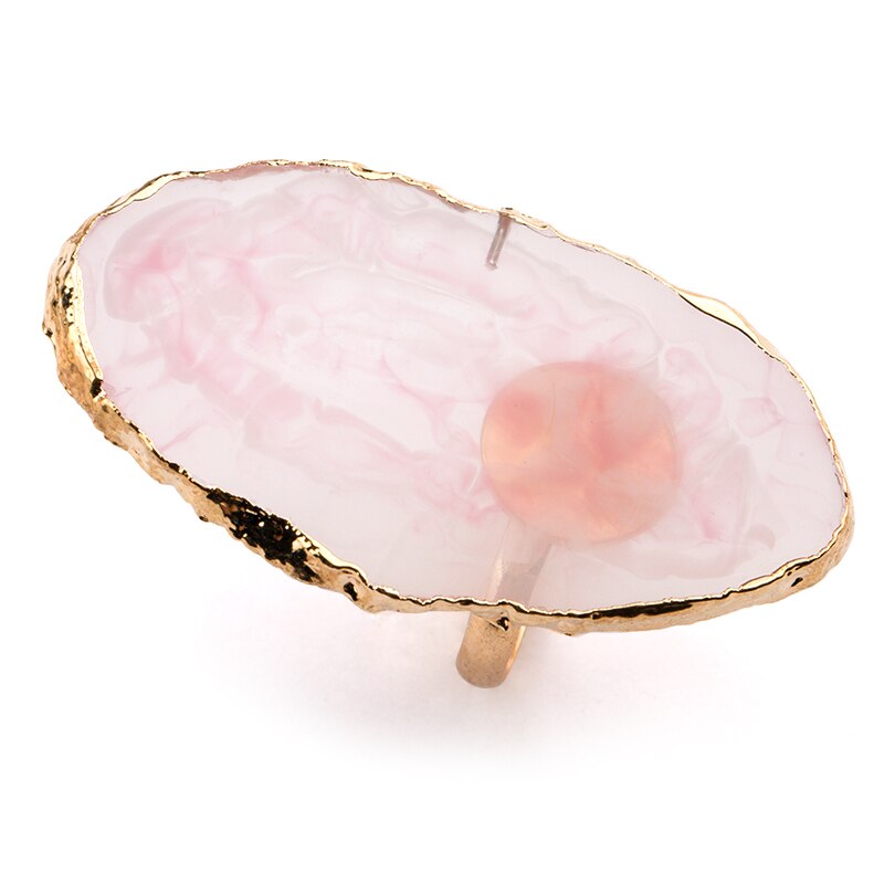 Resin Stone Nail Art Palette Ring