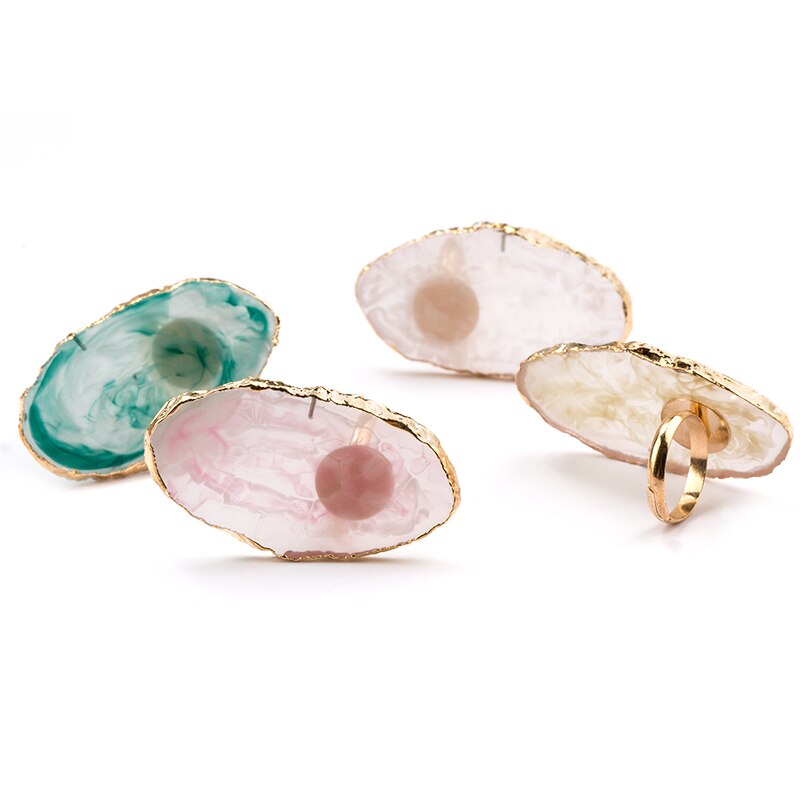 Resin Stone Nail Art Palette Ring