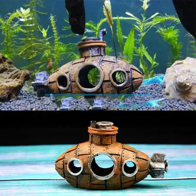 Resin Submarine Ornaments Fish Shrimp Shelter Cave Landscaping Accessories for Aquarium Fish Tank Decorations Resin Submarine Ornaments Fish Shrimp Shelter Cave Landscaping Accessories for Aquarium Fish Tank Decorations