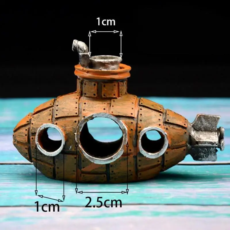 Resin Submarine Ornaments Fish Shrimp Shelter Cave Landscaping Accessories for Aquarium Fish Tank Decorations Resin Submarine Ornaments Fish Shrimp Shelter Cave Landscaping Accessories for Aquarium Fish Tank Decorations