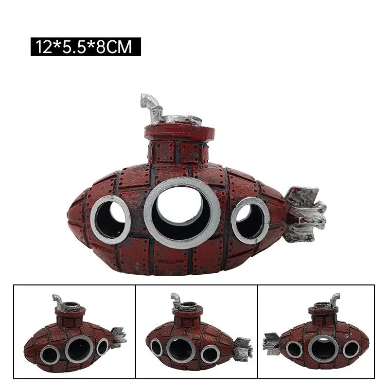 Resin Submarine Ornaments Fish Shrimp Shelter Cave Landscaping Accessories for Aquarium Fish Tank Decorations Resin Submarine Ornaments Fish Shrimp Shelter Cave Landscaping Accessories for Aquarium Fish Tank Decorations