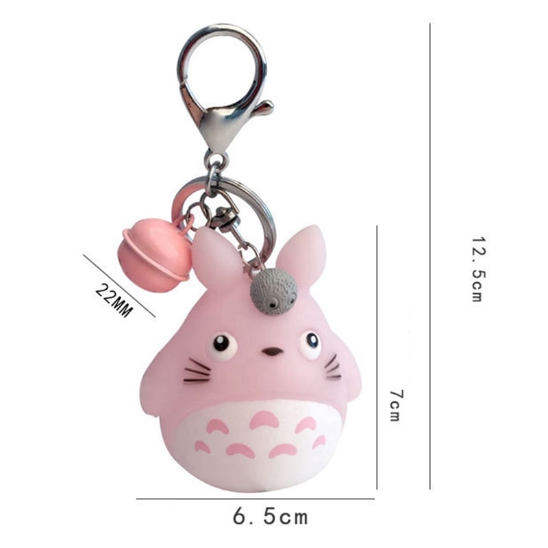 Resin Totoro Keychain with Bell