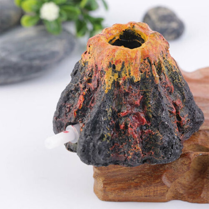 Resin Volcano Bubbler Fish Tank Resin Volcano Bubbler Fish Tank
