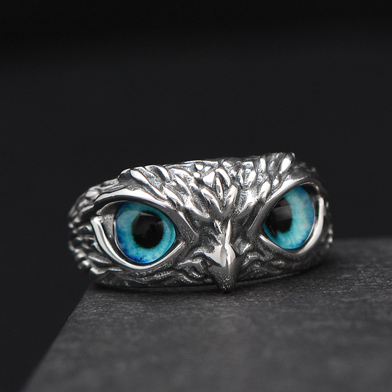 Resizable Multicolor Owl Eye Ring