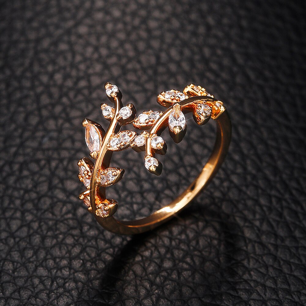 Resizable Olive Leaf Ring