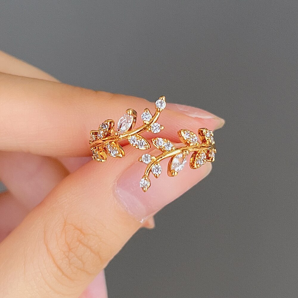 Resizable Olive Leaf Ring