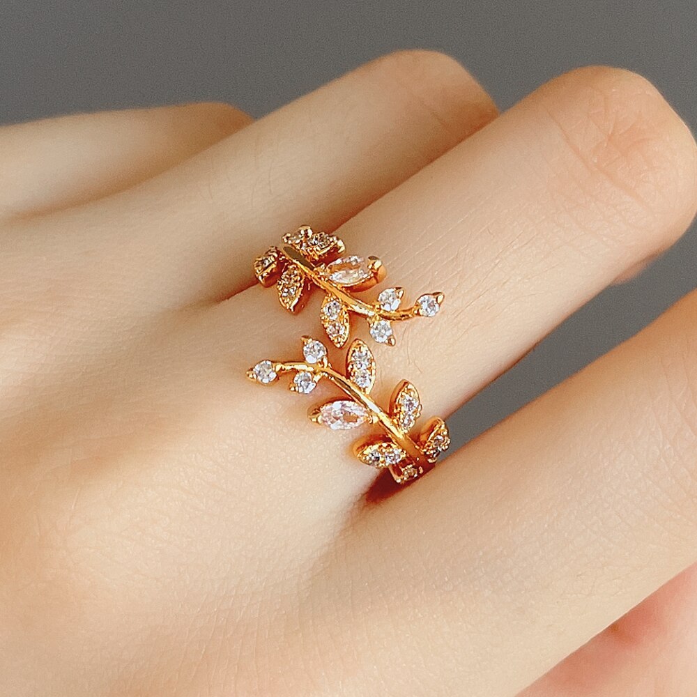 Resizable Olive Leaf Ring