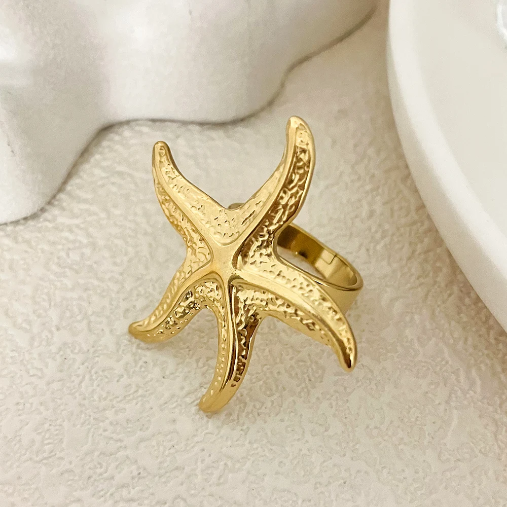 Resizable Stainless Steel Starfish Ring Resizable Stainless Steel Starfish Ring