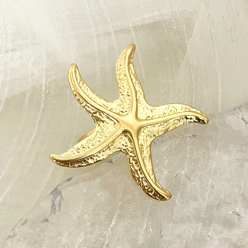 Resizable Stainless Steel Starfish Ring