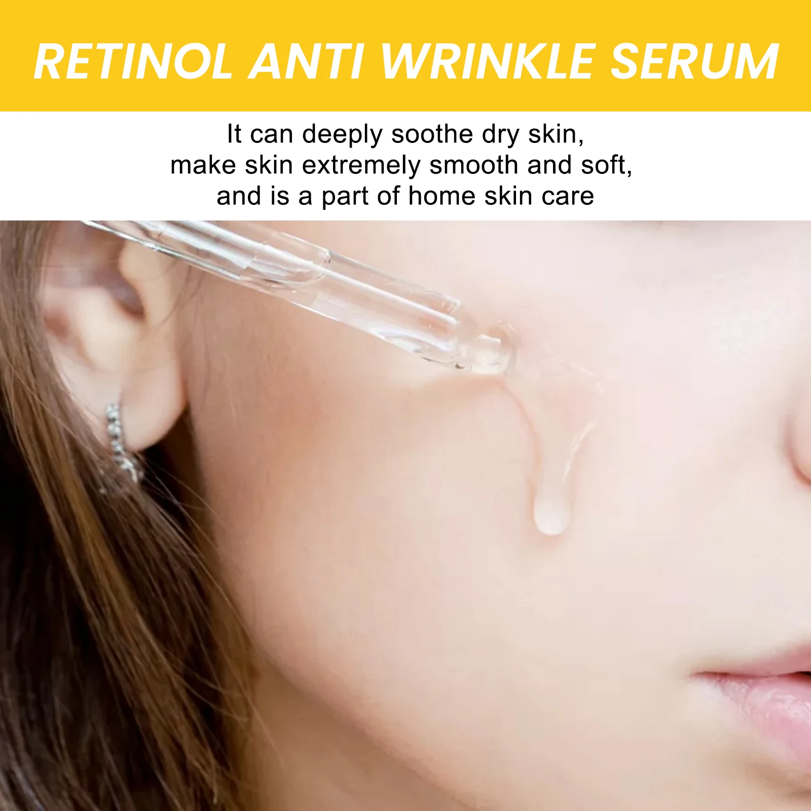 Retinol Anti-Wrinkle Serum Anti Aging Face Lifting Firming Fade Fine Lines Moisturizing Skin Care Hyaluronic Acid