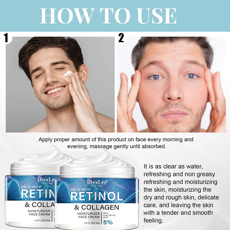 Retinol Face Cream Facial Anti Aging Care Firming Skin Reduce Neck Wrinkles Efficient Moisturizing Skin Anti Wrinkle