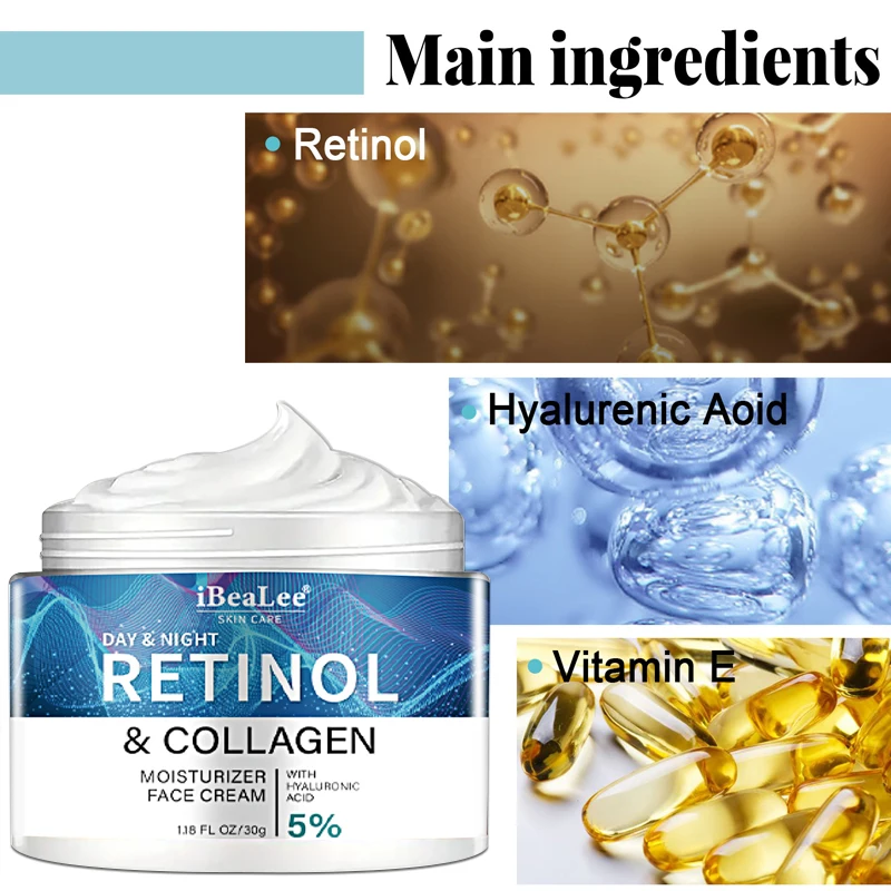 Retinol Face Cream Facial Anti Aging Care Firming Skin Reduce Neck Wrinkles Efficient Moisturizing Skin Anti Wrinkle
