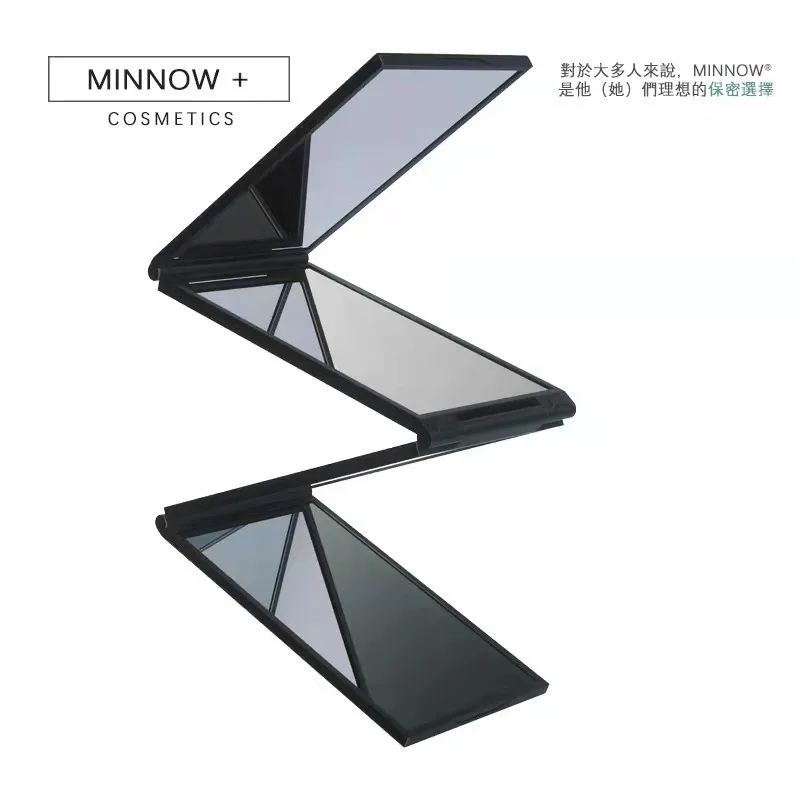Retractable Adjustable Trifold Mirror Self Hairdressing Shaving Makeup Three-fold Mirror Hands-free Diy Haircut Tool