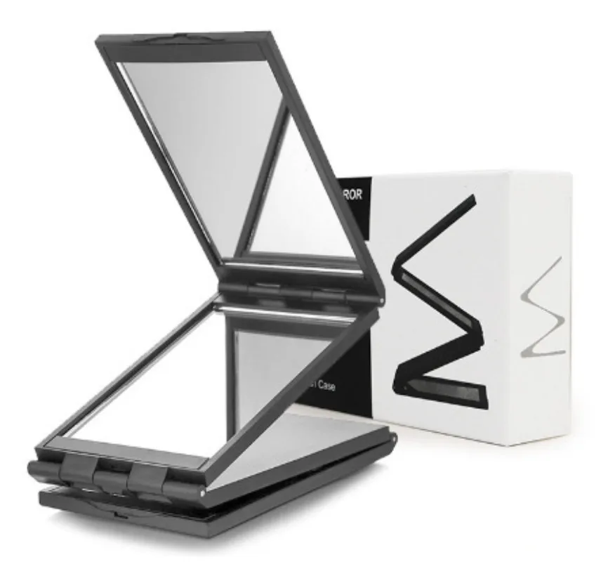 Retractable Adjustable Trifold Mirror Self Hairdressing Shaving Makeup Three-fold Mirror Hands-free Diy Haircut Tool
