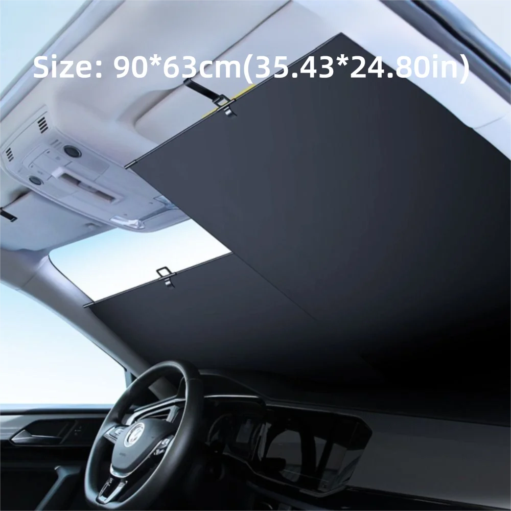 Retractable Car Sunshade Suction Cup Heat Protection Auto Front Windshield Sun Visor Visor Reflector Sun Protection