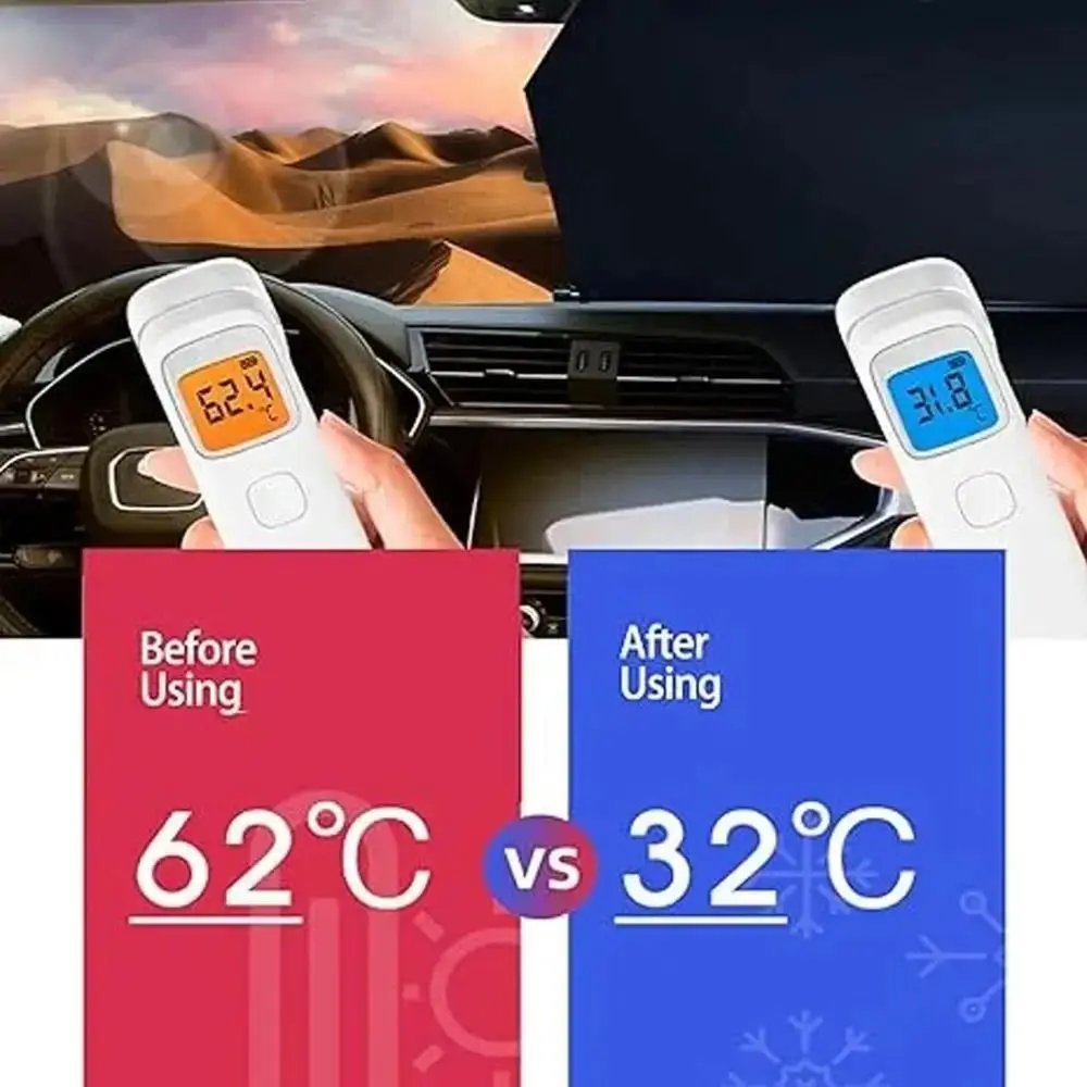 Retractable Car Sunshade Suction Cup Heat Protection Auto Front Windshield Sun Visor Visor Reflector Sun Protection