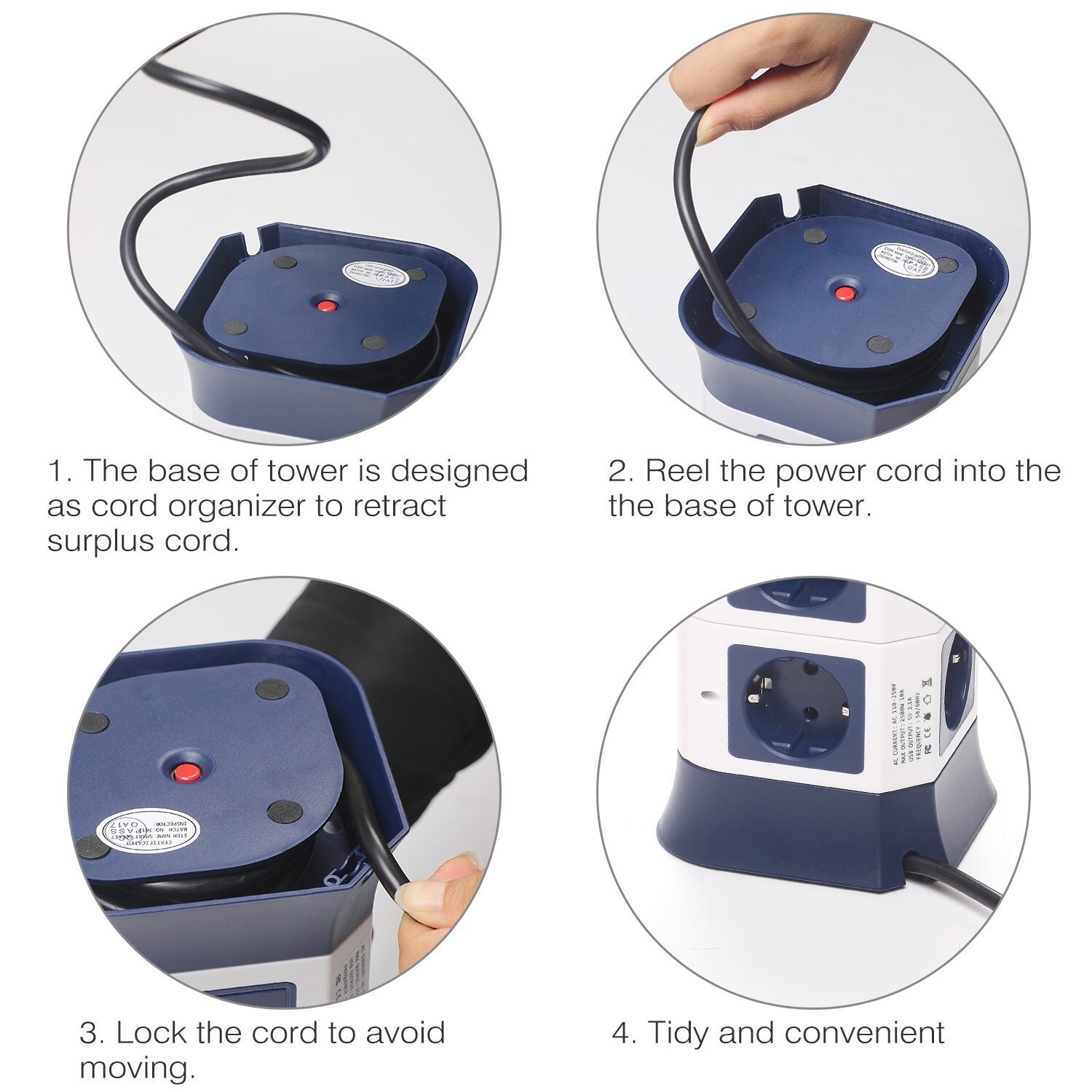 Retractable Extension Cord Multi-Socket Retractable Extension Cord Multi-Socket