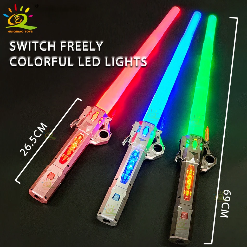 Retractable Lightsaber Finger Rotating Laser Sword Flash Luminous Soundfont Force FX FOC Blaster Cosplay Battle