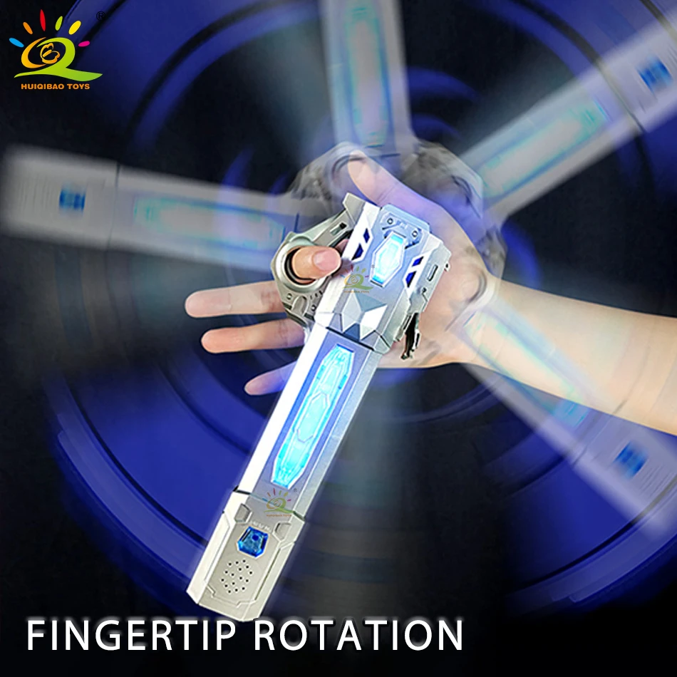 Retractable Lightsaber Finger Rotating Laser Sword Flash Luminous Soundfont Force FX FOC Blaster Cosplay Battle
