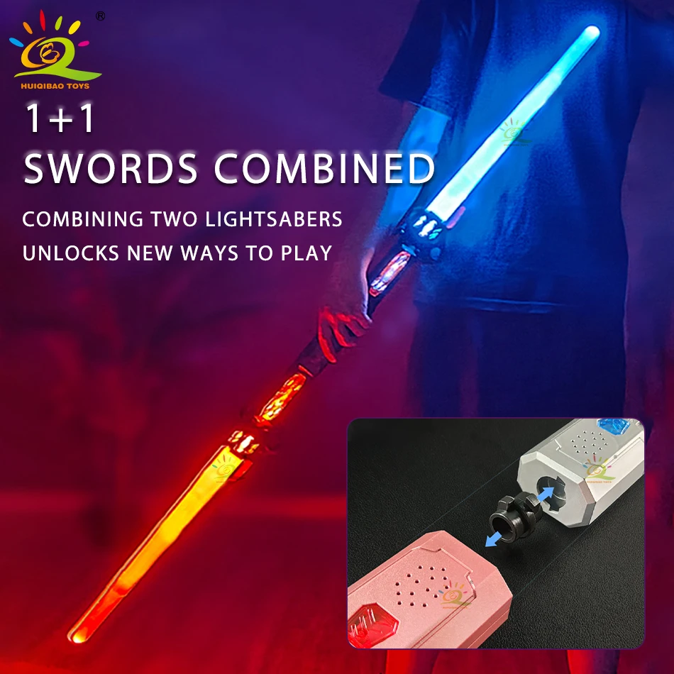 Retractable Lightsaber Finger Rotating Laser Sword Flash Luminous Soundfont Force FX FOC Blaster Cosplay Battle