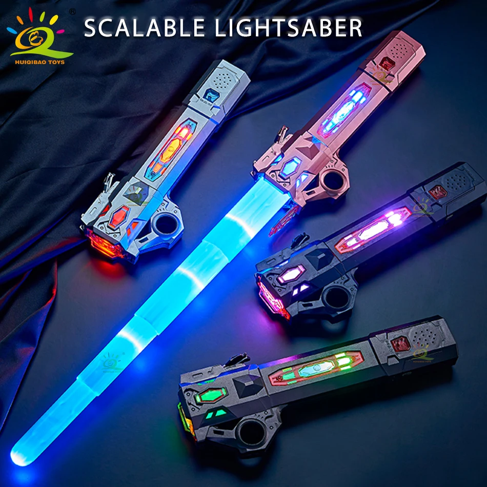 Retractable Lightsaber Finger Rotating Laser Sword Flash Luminous Soundfont Force FX FOC Blaster Cosplay Battle