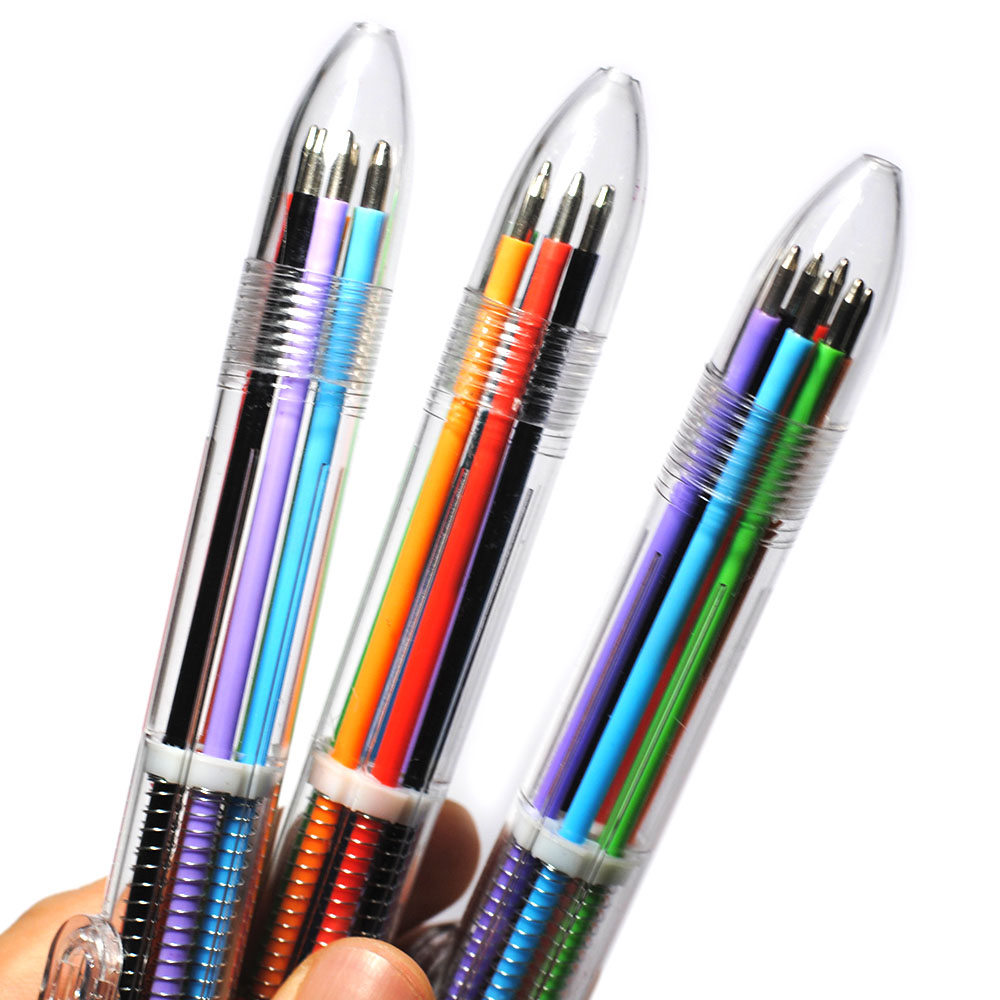 Retractable Multicolor Ball Pen (2 Pcs)