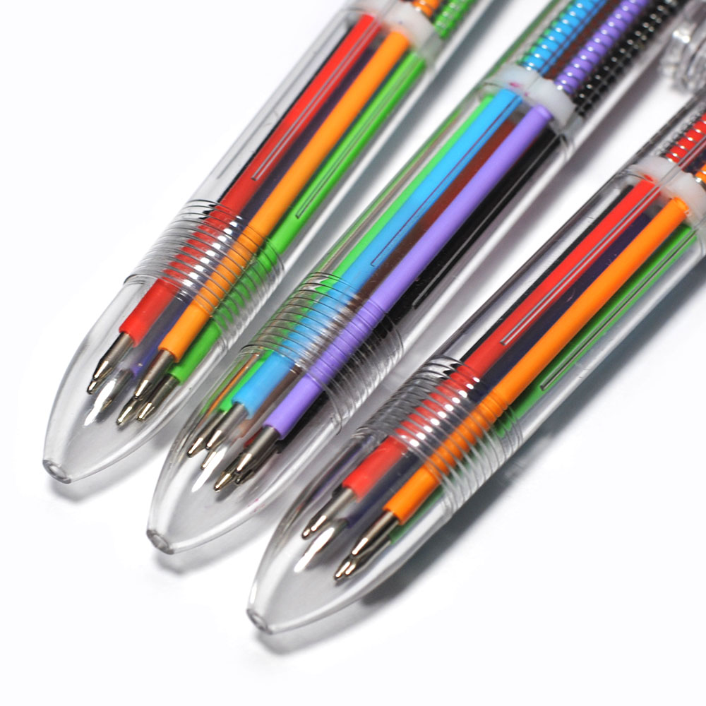 Retractable Multicolor Ball Pen (2 Pcs)