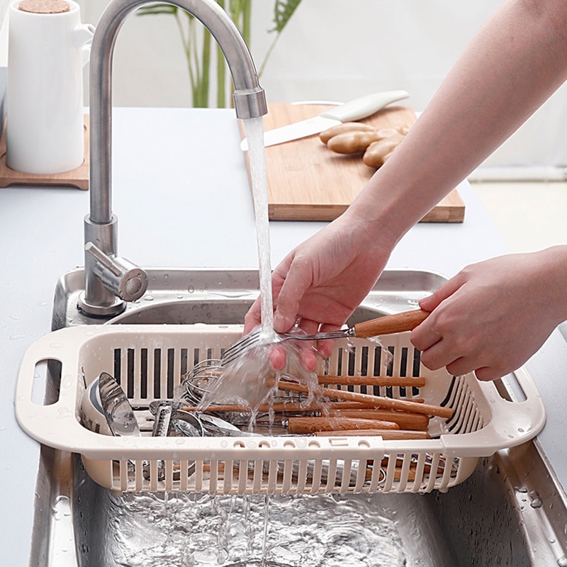Retractable Plastic Sink Vegetable Strainer Retractable Plastic Sink Vegetable Strainer