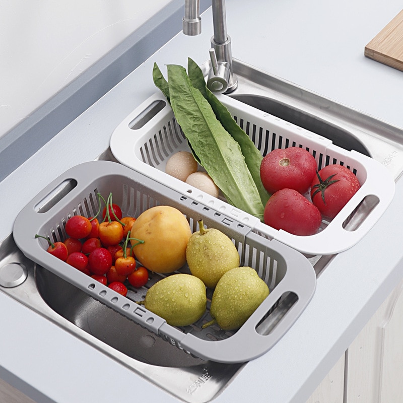 Retractable Plastic Sink Vegetable Strainer Retractable Plastic Sink Vegetable Strainer