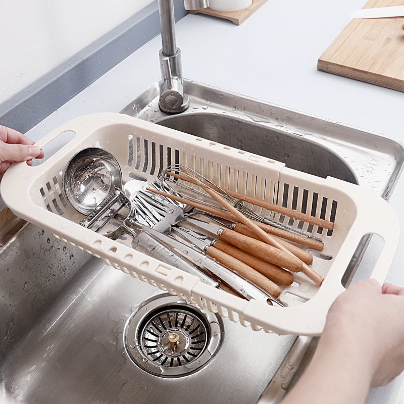 Retractable Plastic Sink Vegetable Strainer Retractable Plastic Sink Vegetable Strainer