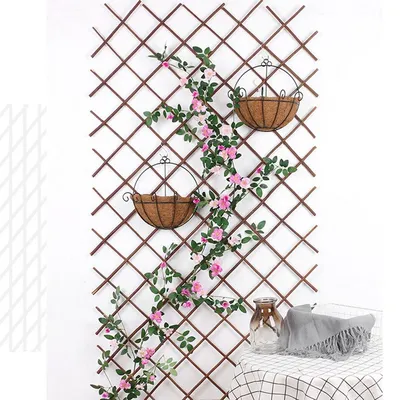 Retractable Wooden Trellis for Climbing Plants
