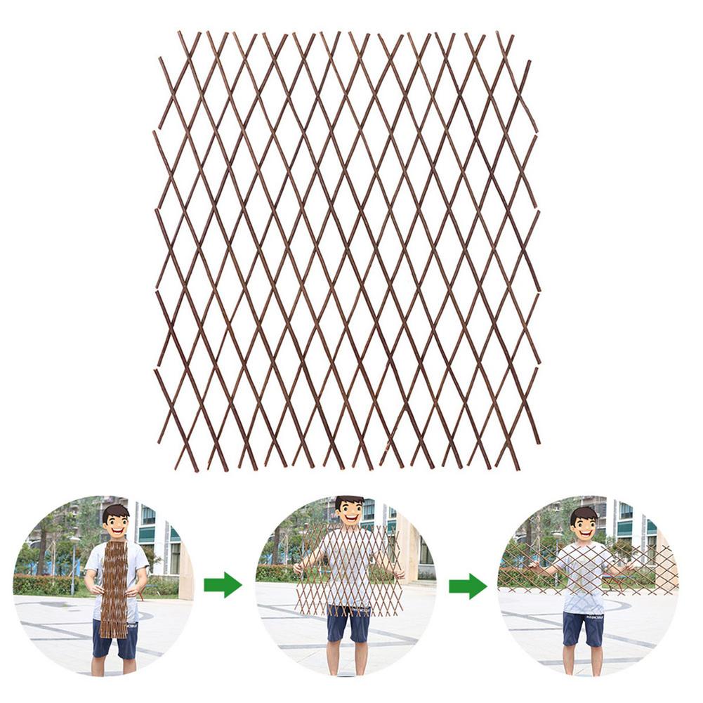 Retractable Wooden Trellis for Climbing Plants