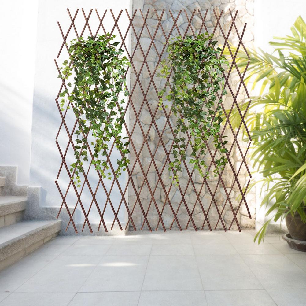 Retractable Wooden Trellis for Climbing Plants